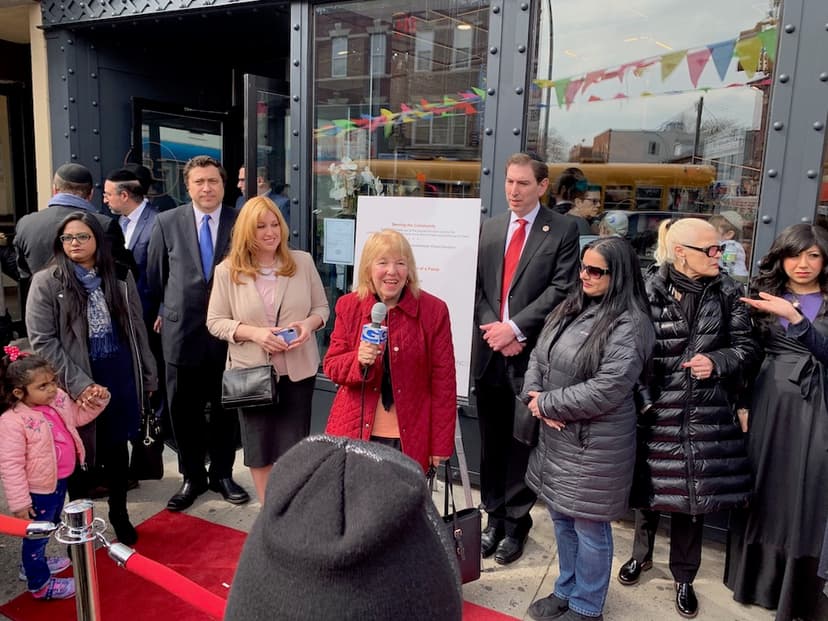 Ruth Gruener at Renaissance Express restaurant opening