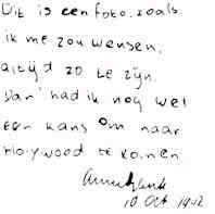 A note in Anne Frank's handwriting, October 10, 1942