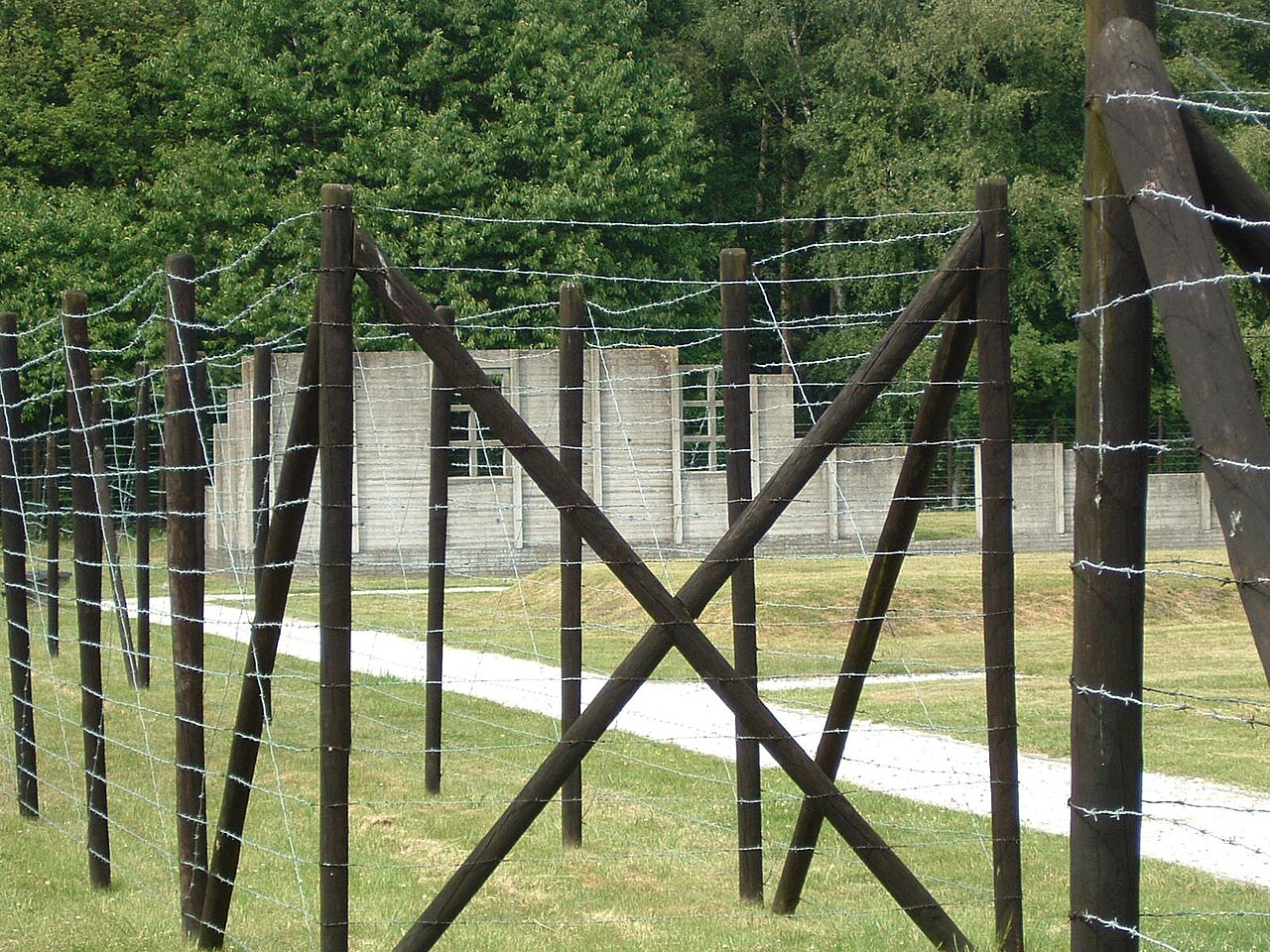 A reconstructed prisoner barrack at the former Westerbork transit camp in the Netherlands