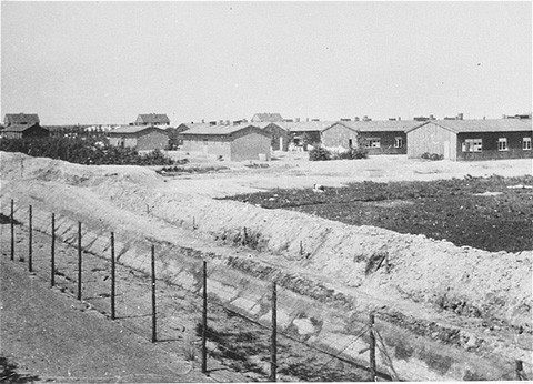 A view across the Westerbork camp in the Netherlands between 1940 and 1945