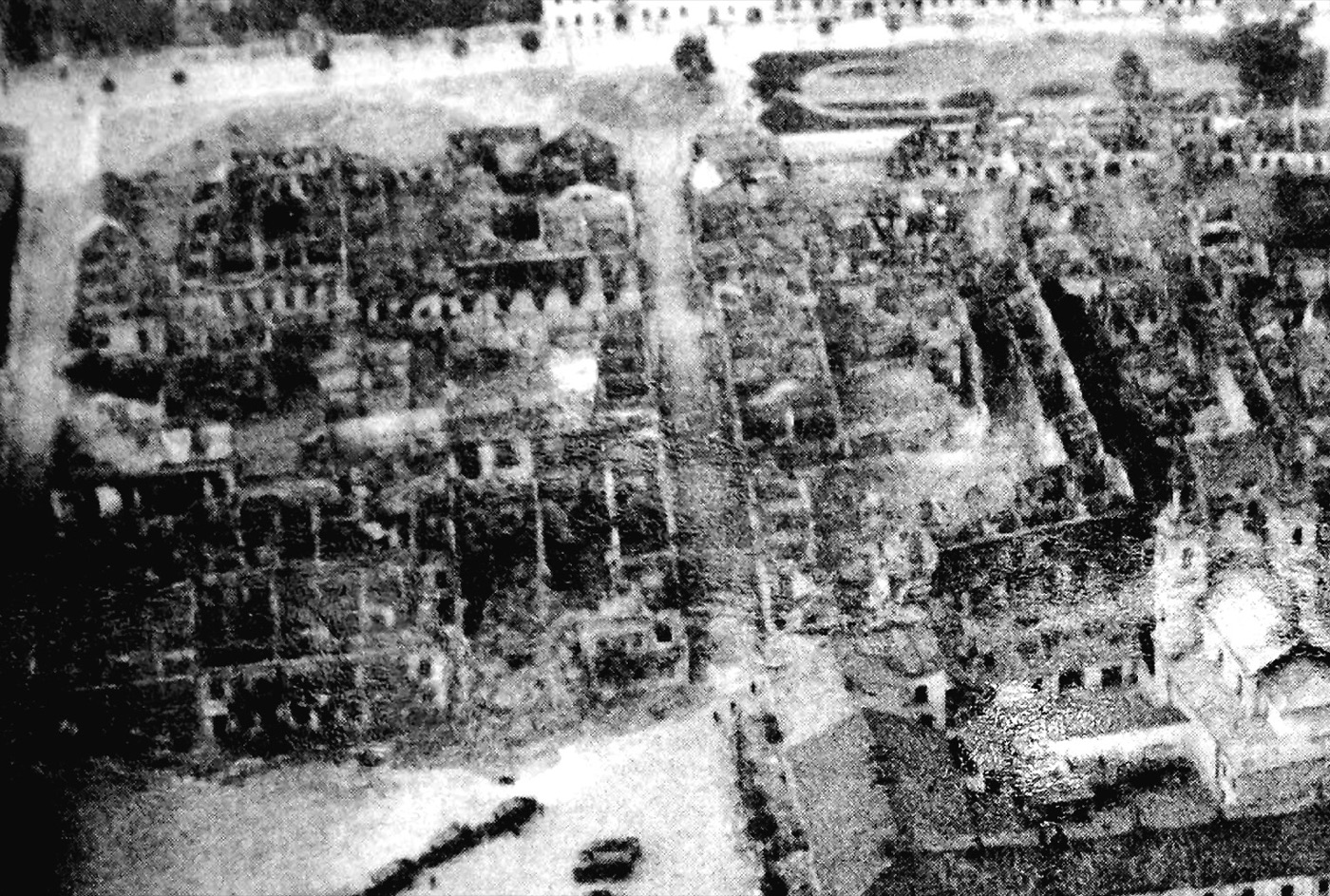 The center of Wieluń in ruins after the German bombing of September 1, 1939.