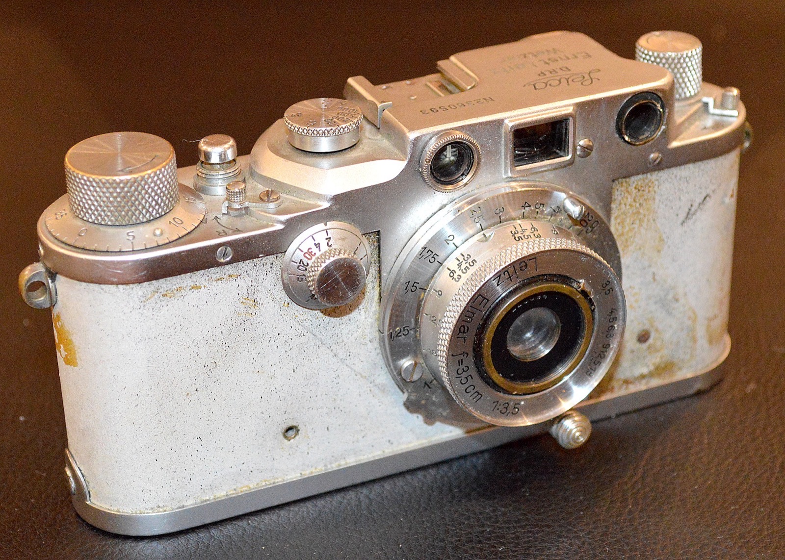 Detail of a Leica IIIc camera